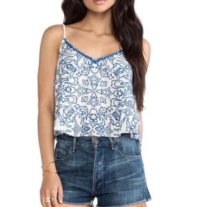 “Dolce Vita” embroidered crop top